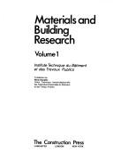 Cover of: Materials and building research | 