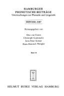 Cover of: Phonologie fonctionnelle et phonétique expérimentale: exemples empruntés au luxemburgeois