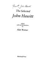 Cover of: The selected John Hewitt