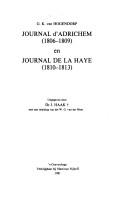 Cover of: Journal d'Adrichem, (1806-1809) ; en, Journal de La Haye, (1810-1813)