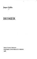 Cover of: Homer by Jasper Griffin