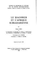 Cover of: Le Maghreb et l'Afrique subsaharienne