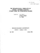 The Archaeological correlates of hunter-gatherer societies by F. E. Smiley