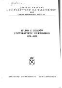 Cover of: Studia z dziejów Uniwersytetu Wileńskiego, 1579-1979
