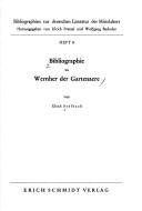 Cover of: Bibliographie zu Wernher der Gartenaere