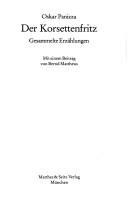 Cover of: Der Korsettenfritz: Gesammelte Erzählungen