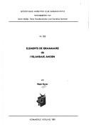 Cover of: Eléments de grammaire de l'islandais ancien