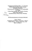 Cover of: Die Hochzeit der Einhörner: Variationen eines Themas