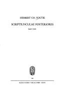 Cover of: Scriptiunculae posteriores