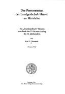 Cover of: Der Personenstaat der Landgrafschaft Hessen im Mittelalter: ein "Staatshandbuch" Hessens vom Ende des 12. bis zum Anfang des 16. Jahrhunderts
