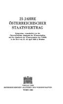 25 Jahre österreichischer Staatsvertrag by Österreichische Akademie der Wissenschaften