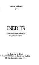 Cover of: Inédits
