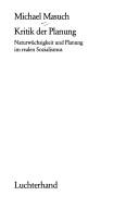 Cover of: Kritik der Planung by Michael Masuch