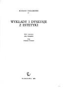 Cover of: Wykłady i dyskusje z estetyki