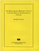 Cover of: The Minangkabau response to Dutch colonial rule in the nineteenth century by Elizabeth E. Graves