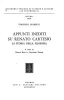 Cover of: Appunti inediti su Renato Cartesio: la storia della filosofia