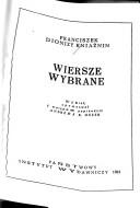 Cover of: Wiersze wybrane