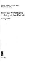 Cover of: Briefe zur Verteidigung der bürgerlichen Freiheit: Nachträge 1978