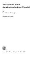 Cover of: Strukturen und Krisen der spätmittelalterlichen Wirtschaft by Wilhelm Abel