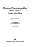 Cover of: Deutsche Führungsschichten in der Neuzeit by Büdinger Vorträge 1978 ; hrsg. von Hanns Hubert Hofmann u. Günther Franz.