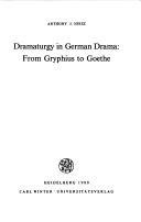 Cover of: Dramaturgy in German drama by Anthony J. Niesz