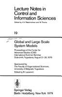 Cover of: Global and Large Scale System Models by Seminar on Global and Large Scale System Models (1978 Dubrovnik)