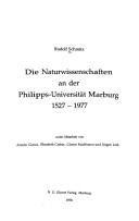 Cover of: Die Naturwissenschaften an der Philipps-Universität Marburg: 1527-1977