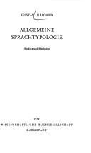 Cover of: Allgemeine Sprachtypologie by Gustav Ineichen