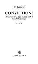 Convictions by Jo Langer