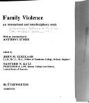 Cover of: Family violence by edited by John M. Eekelaar, Sanford N. Katz ; with an introd. by Anthony Storr.