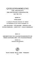 Quellensammlung zur Geschichte der deutschen Sozialpolitik 1867 bis 1914 by Hansjoachim Henning, Peter Rassow, Karl Erich Born