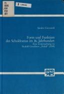 Cover of: Form und Funktion des Schuldramas im 16. Jahrhundert by Sandro Giovanoli