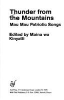 Cover of: Thunder from the mountains: Mau Mau patriotic songs