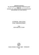 Cover of: Luthers Stellung zum Ordensleben