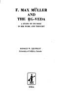 Cover of: F. Max Müller and the Ṛg-veda: a study of its role in his work and thought