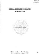 Cover of: Social science research in Malaysia