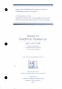 Cover of: Survey on electronic reference