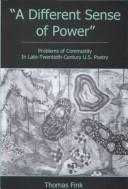Cover of: A different sense of power by Thomas Fink