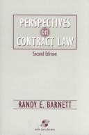 Cover of: Perspectives on contract law by [edited by] Randy E. Barnett.