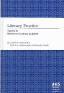 Cover of: Esthetics of literary subjects