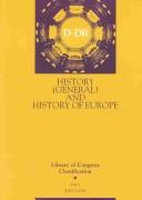 Library of Congress classification. D-DR. History (general). History of Europe by Library of Congress