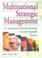 Cover of: Multinational strategic management