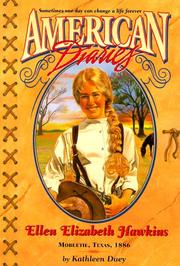 Cover of: Ellen Elizabeth Hawkins American Diaries by Kathleen Duey
