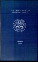 Cover of: Thin film transistor technologies V: proceedings of the international symposium