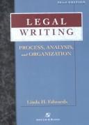 Cover of: Legal writing by Linda Holdeman Edwards