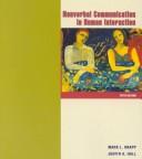 Cover of: Nonverbal communication in human interaction by Mark L. Knapp