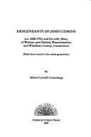 Cover of: Descendants of John Comins by Abbott Lowell Cummings, Abbott Lowell Cummings