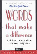 Cover of: Words that make a difference and how to use them in a masterly way by Robert Greenman