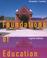 Cover of: Foundations of education