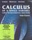 Cover of: Calculus of a single variable